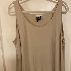 Eileen Fisher 100% silk shell - beige